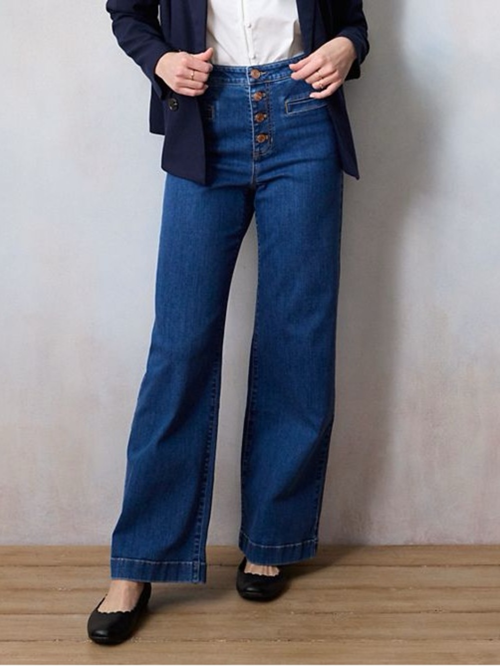 LC Lauren Conrad Wide Leg High Rise with welt pockets trouser jeans
